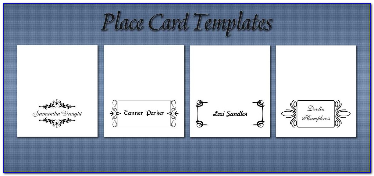 Celebrate It Place Card Templates 6 Per Sheet