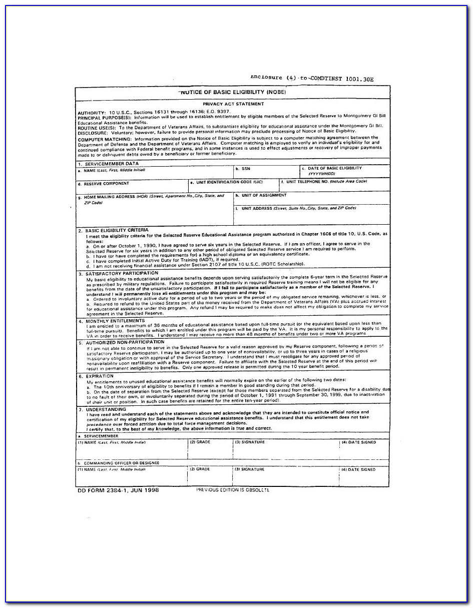 Certificate Of Eligibility Gi Bill For School