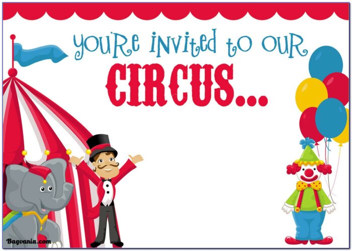 Circus Invitation Card