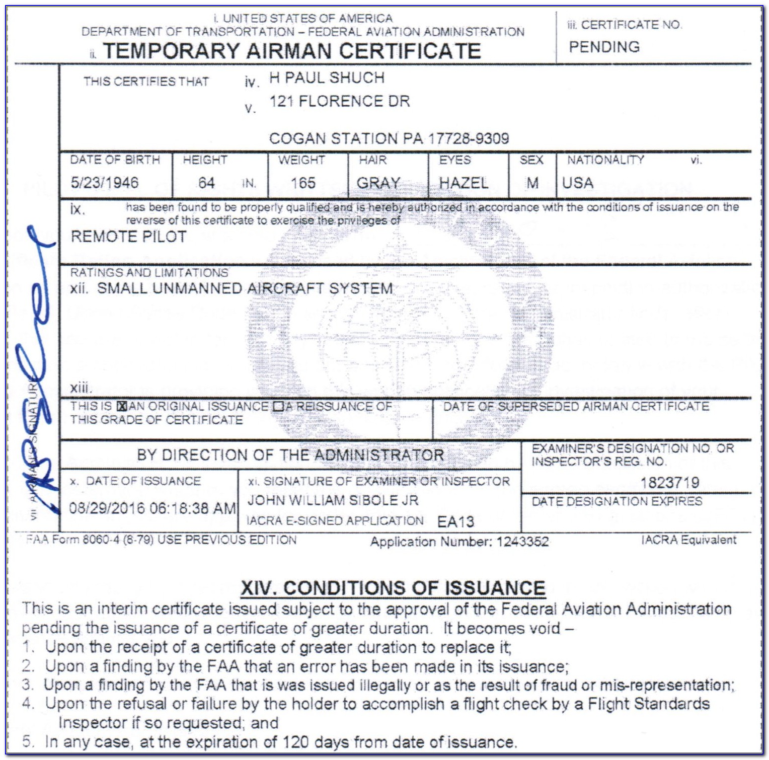 Faa Remote Pilot Certificate Application