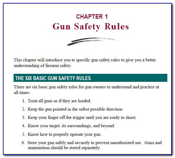 Firearm Safety Certificate Study Guide