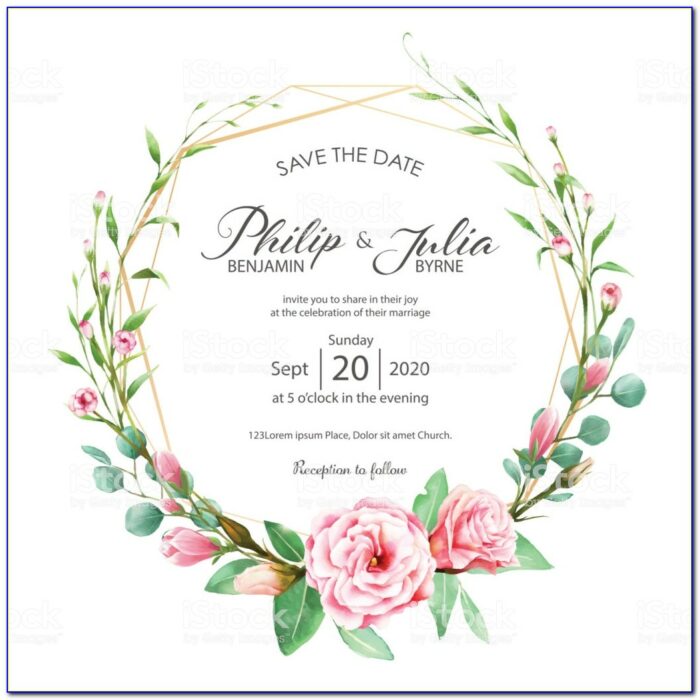 Floral Invitation Card Template Free