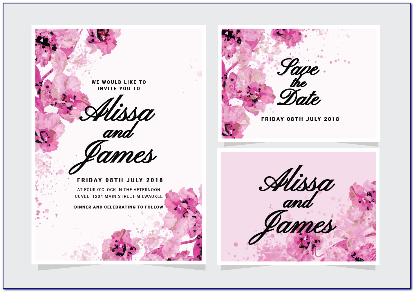 Floral Invitation Cards