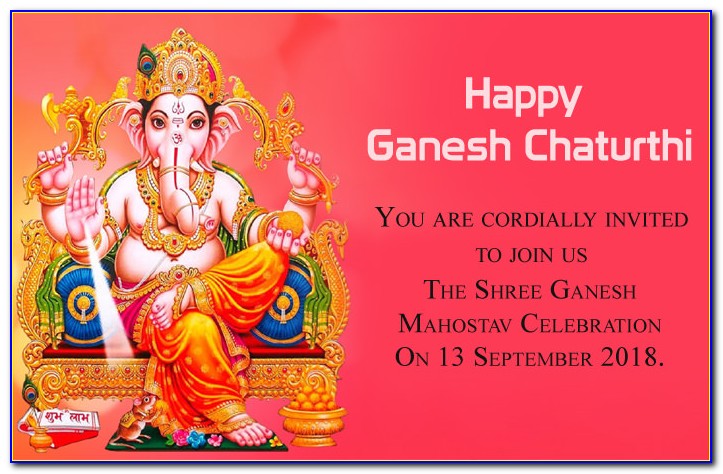 Ganesh Puja Invitation Card In Bengali