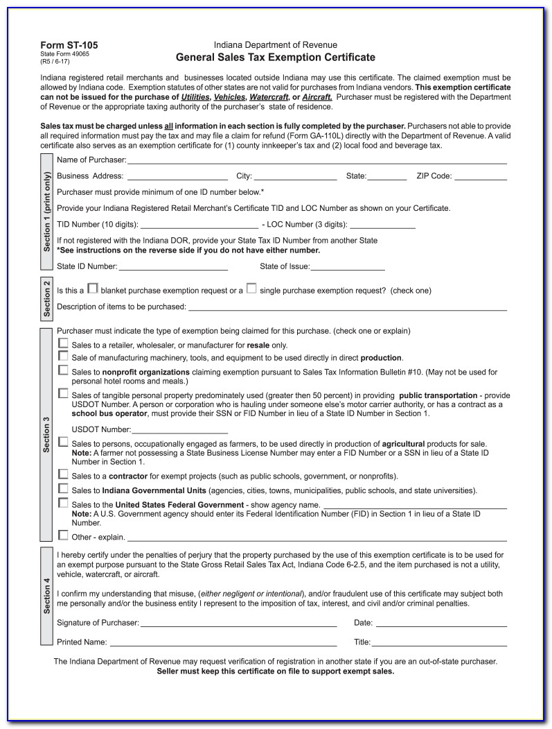 Indiana Registered Retail Merchant Certificate Renewal Form