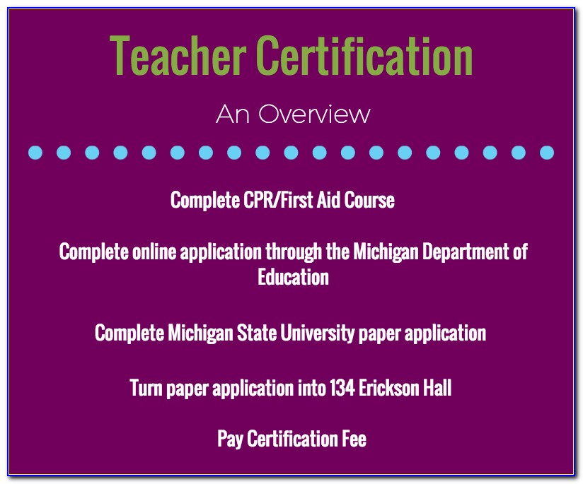 Michigan Teacher Certification Check