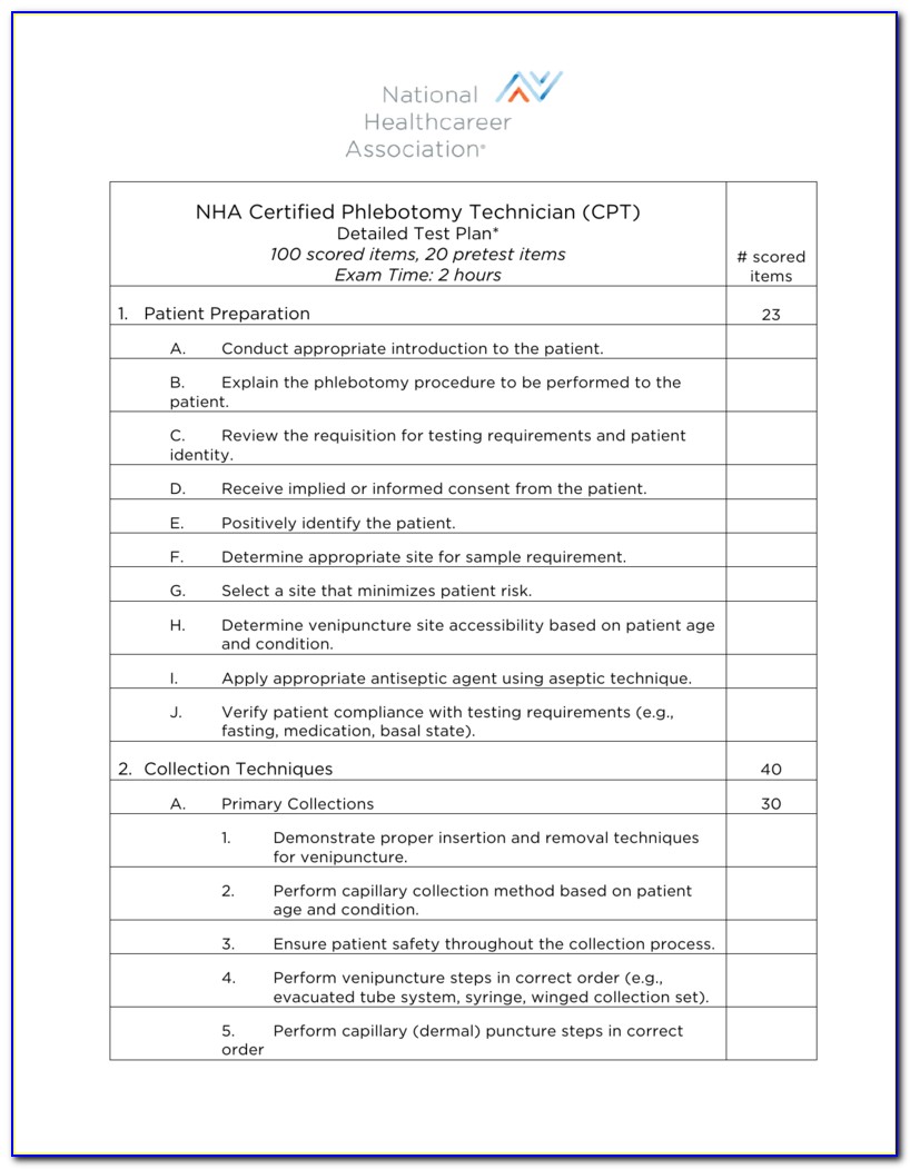 Nha Phlebotomy Certification Study Guide