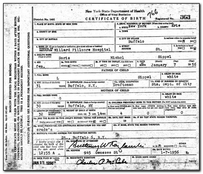 Nys Birth Certificate Document Number