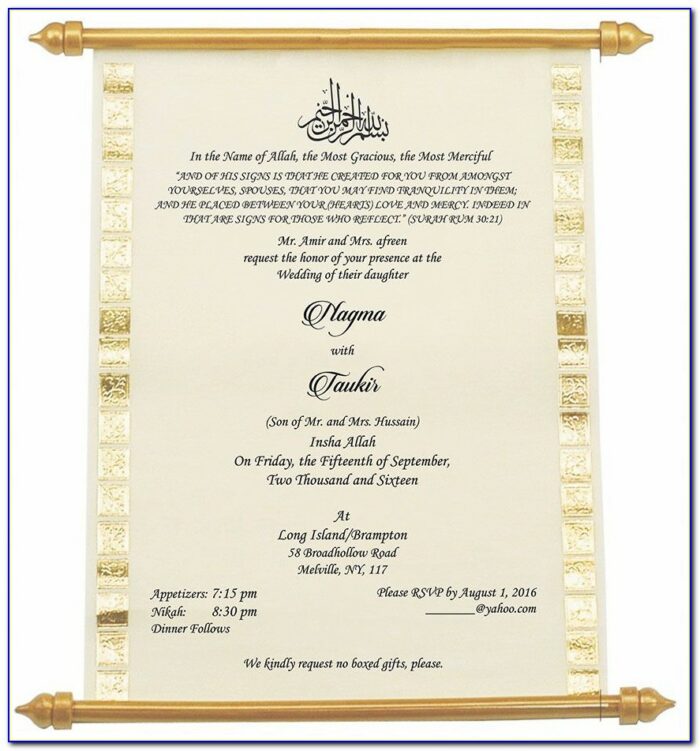 Pakistani Wedding Card Invitation Text