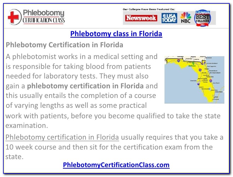 Phlebotomy Certification Florida Hospital