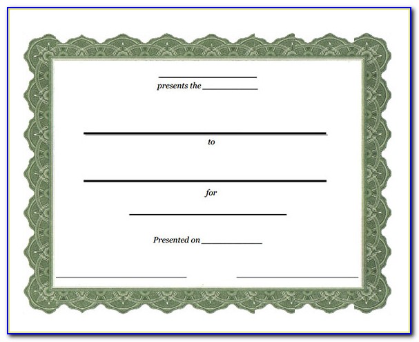 Printable Certificate Of Completion Template Free Download Word