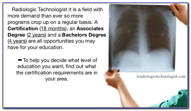 Radiologic Technologist Certification California