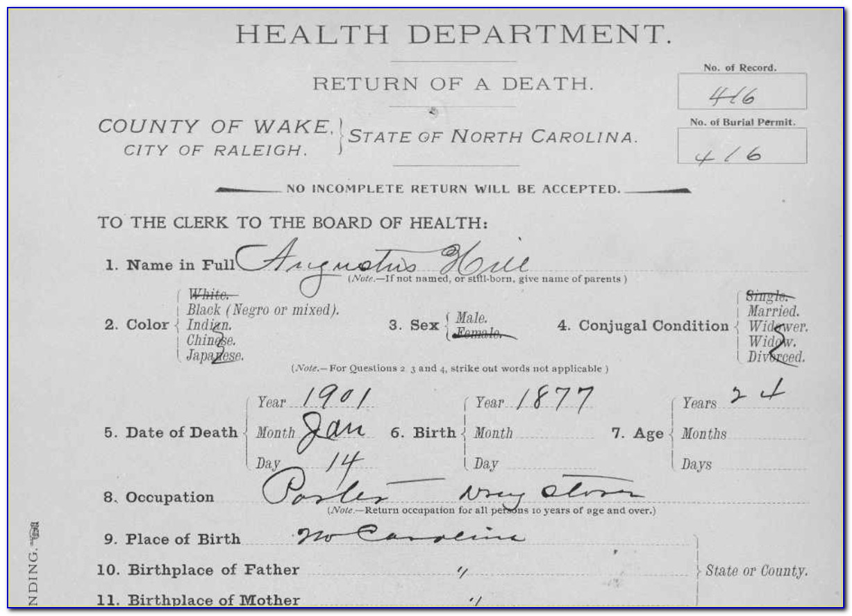 Request Birth Certificate Raleigh Nc