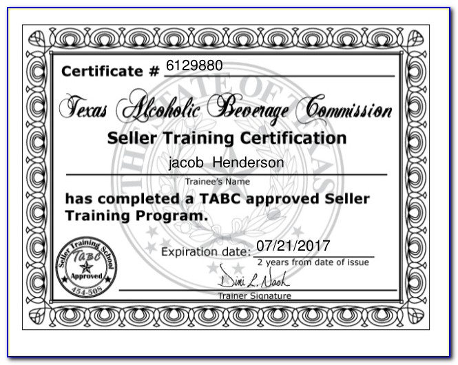 Tabc Certification Search