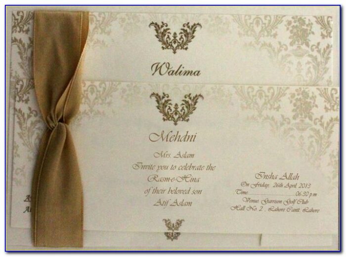 Walima Wedding Card Template