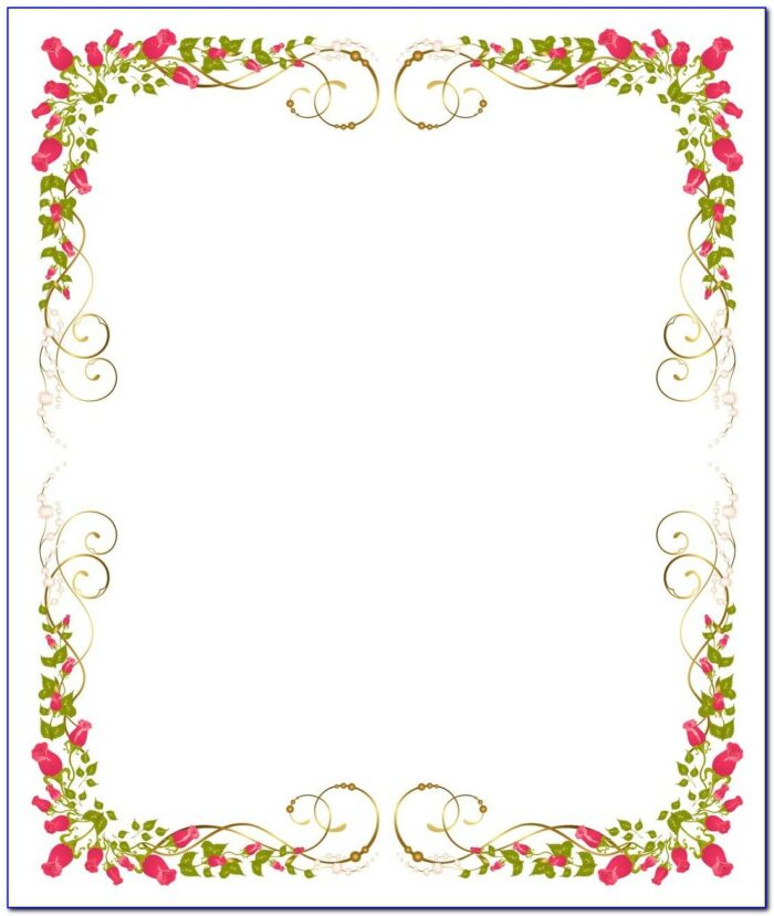 Wedding Card Border Design Vector