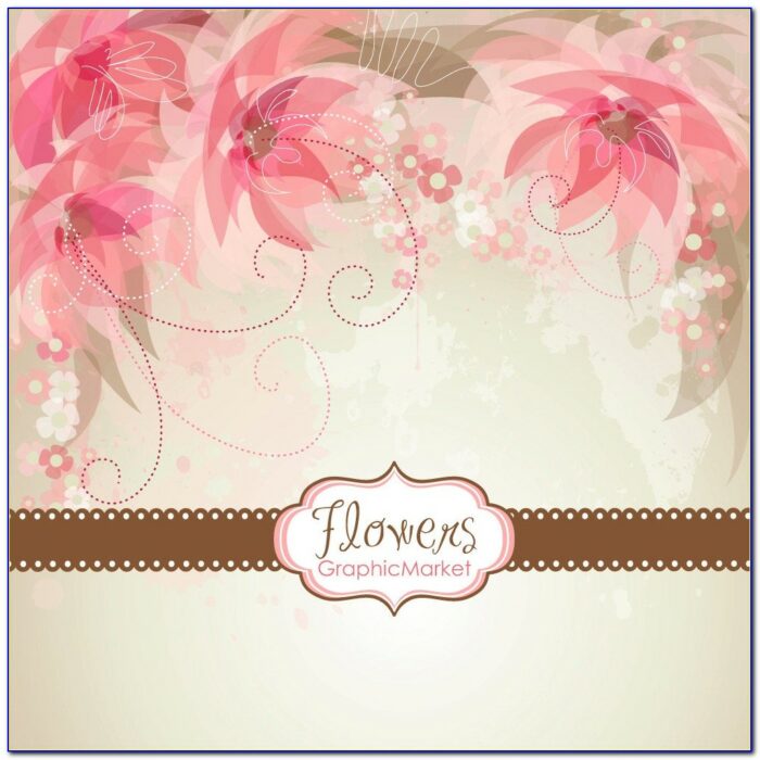 Wedding Card Floral Border Vector