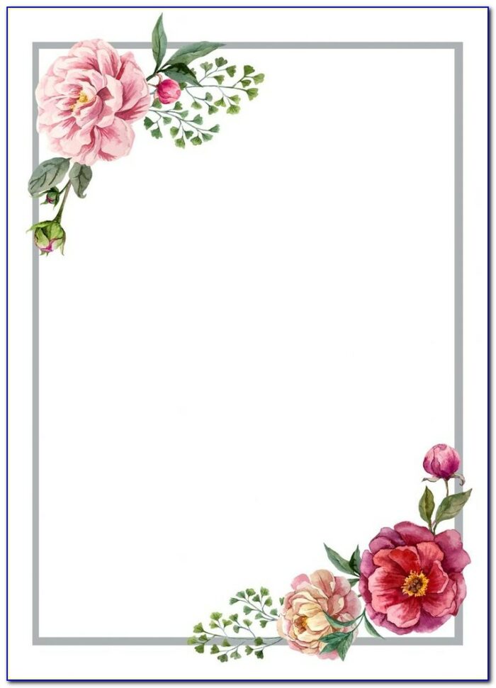 Wedding Card Floral Borders