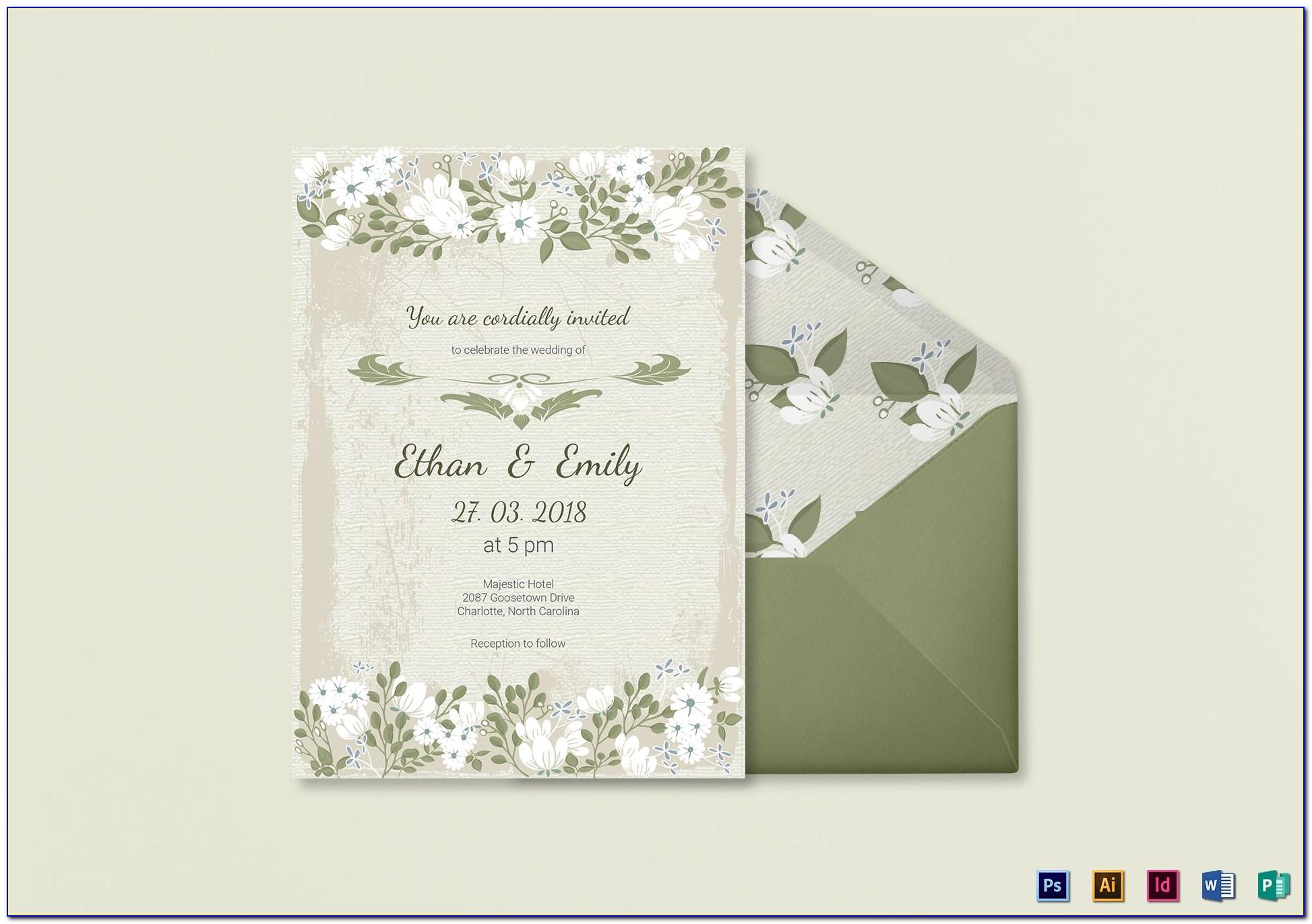 Wedding Invitation Card Template Psd Free Download