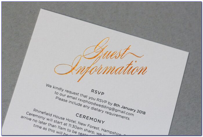 What Information Goes On A Wedding Rsvp Card