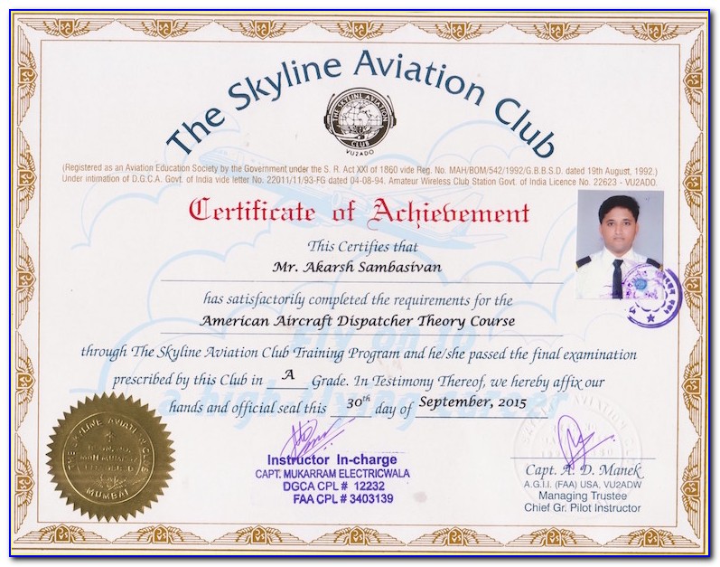 Aircraft Dispatcher Certificate Requirements