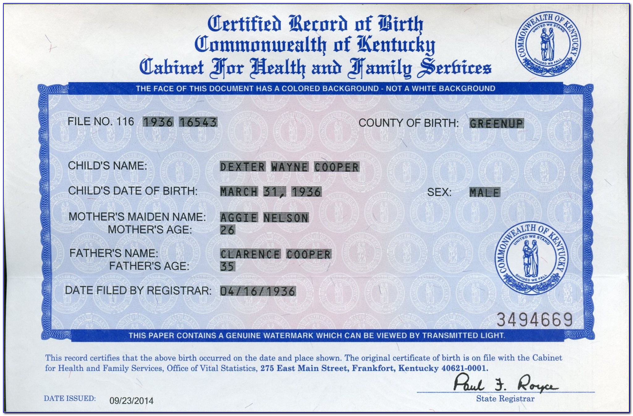 Alameda County Birth Certificate Request