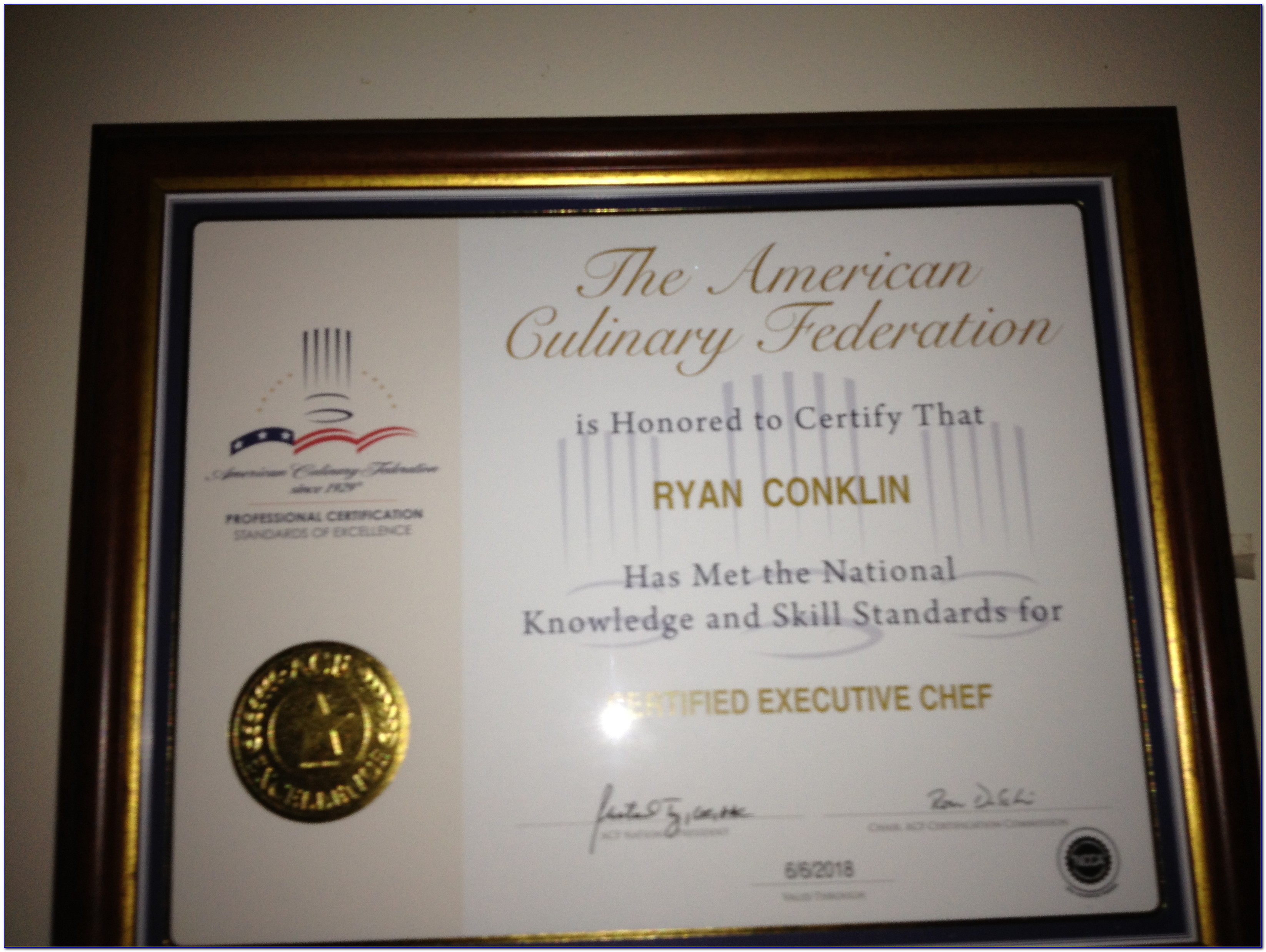 American Culinary Federation Certified Culinarian
