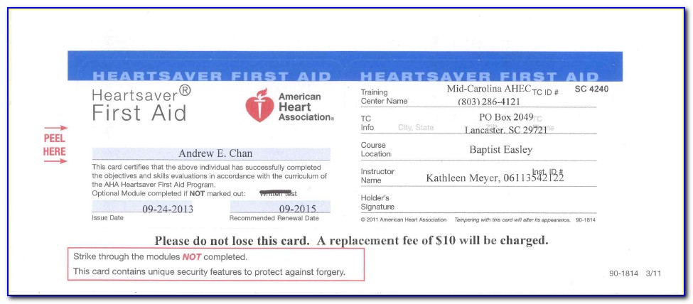 American Heart Association Cpr Certification Check