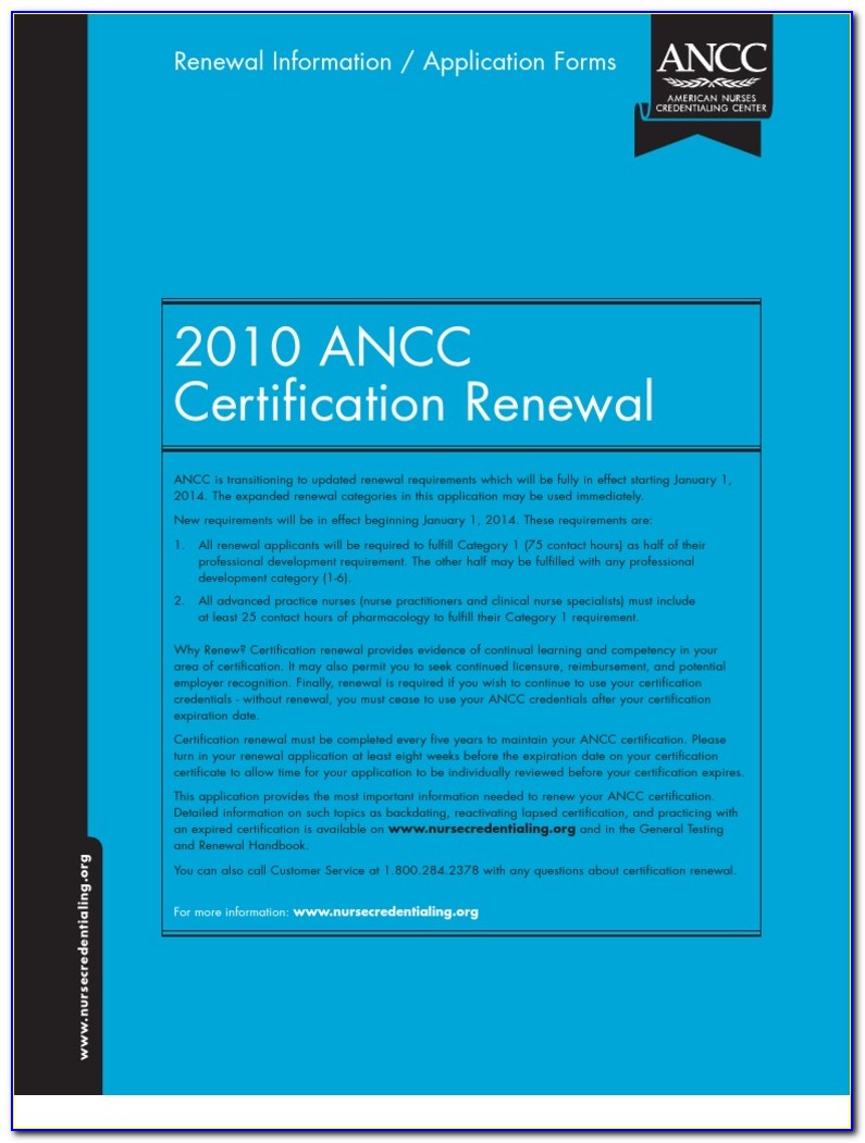 Ancc Nurse Practitioner Certification Renewal