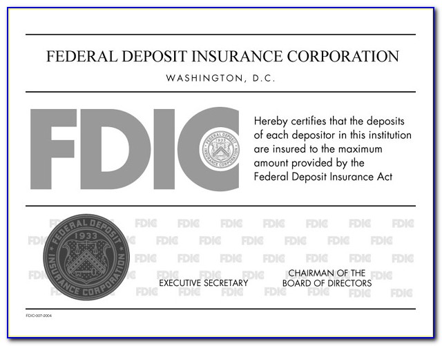 Are Certificates Of Deposit Fdic Insured