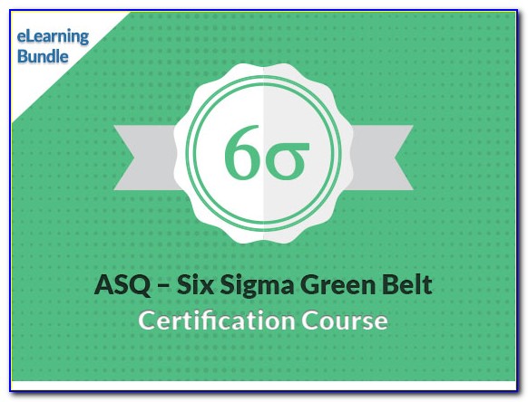 Asq Green Belt Certification Cost