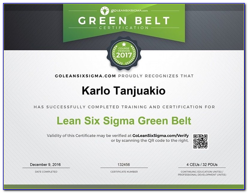Asq Green Belt Certification Requirements