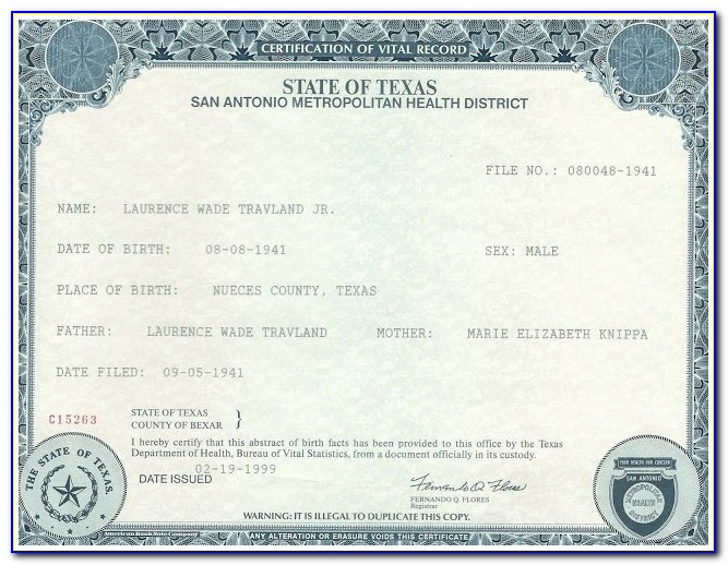 Birth Certificate Amarillo Tx
