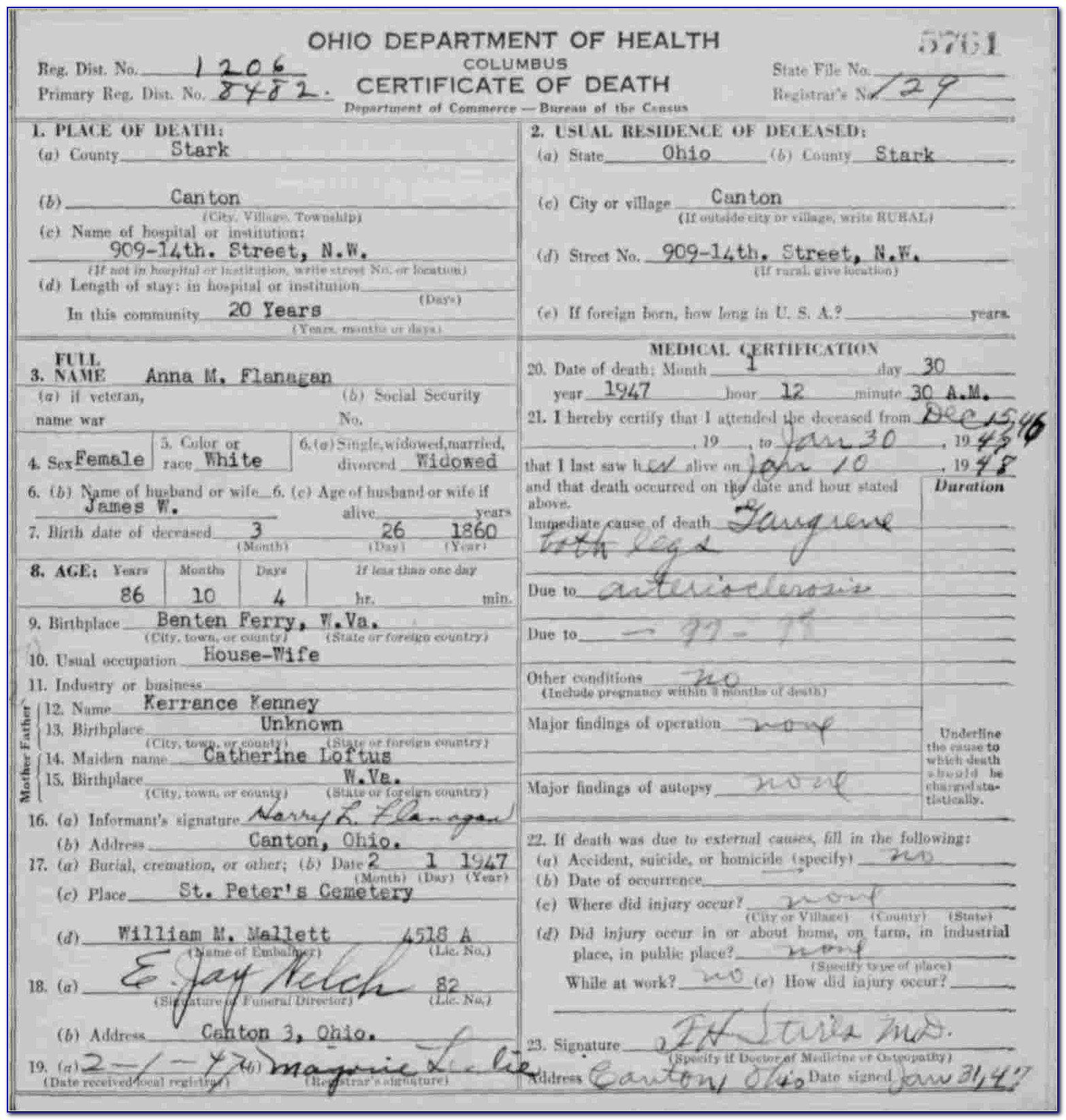 Birth Certificate Canton Ohio
