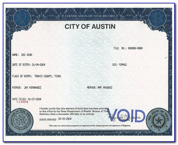Birth Certificate Laredo Texas