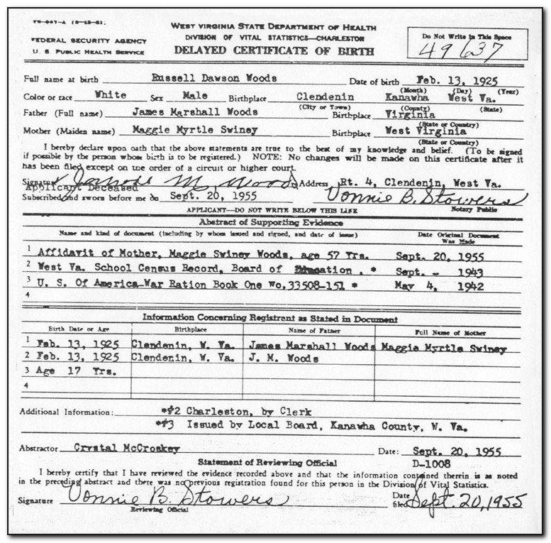 Birth Certificate Replacement Charleston Wv