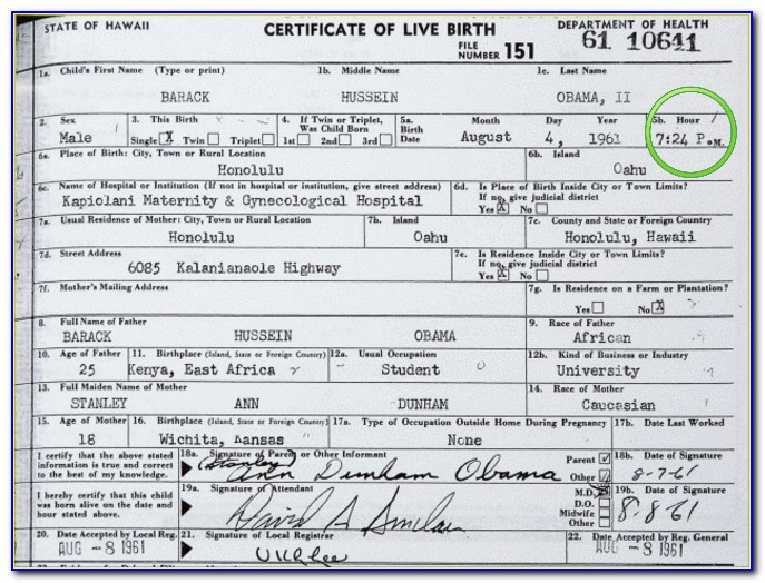 Birth Certificate Replacement Honolulu Hawaii