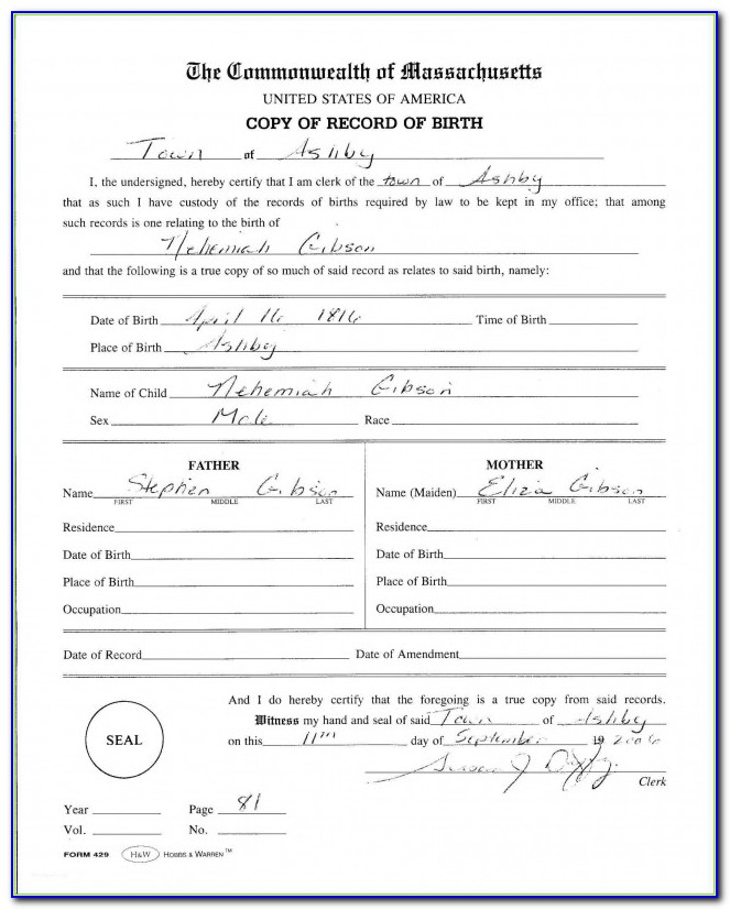 Birth Certificate Replacement Norwalk Ct
