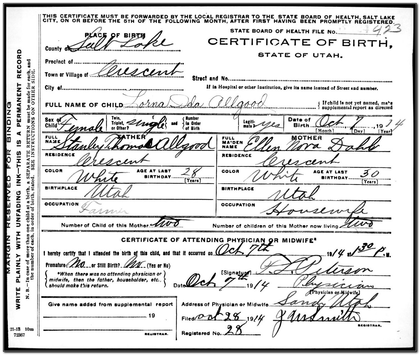 Birth Certificate Utah Locations