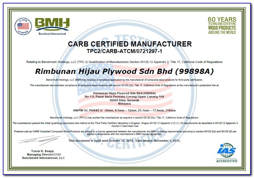 Carb Truck And Bus Compliance Certificate