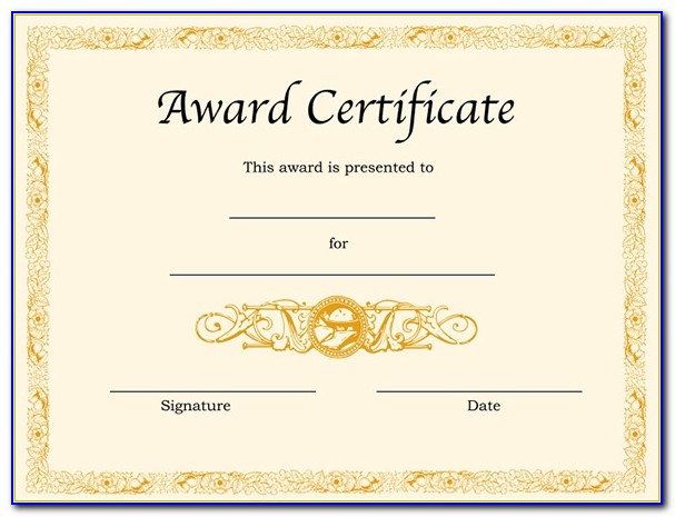 Certificate Of Achievement Wording Samples