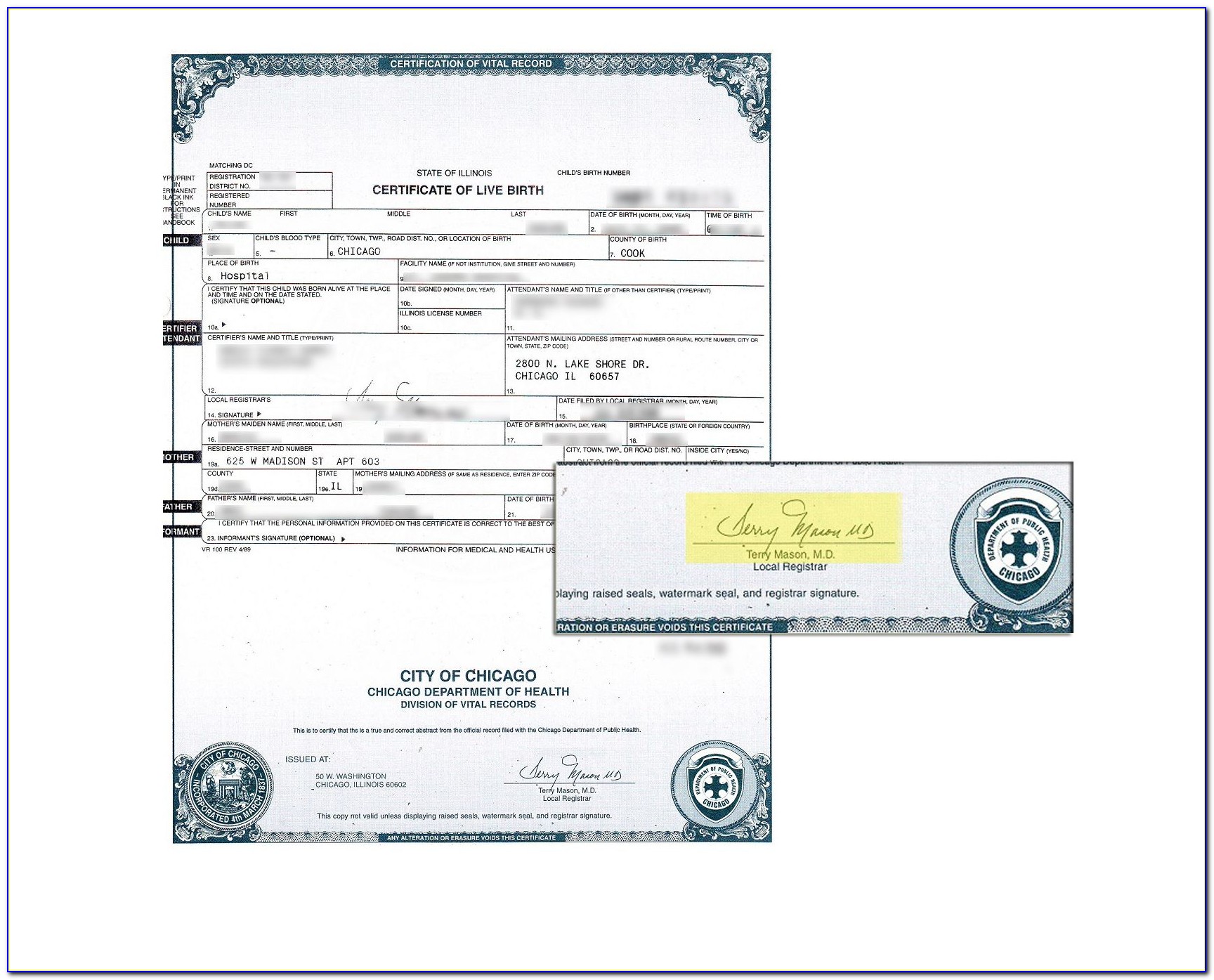 Certified Birth Certificate Peoria Il