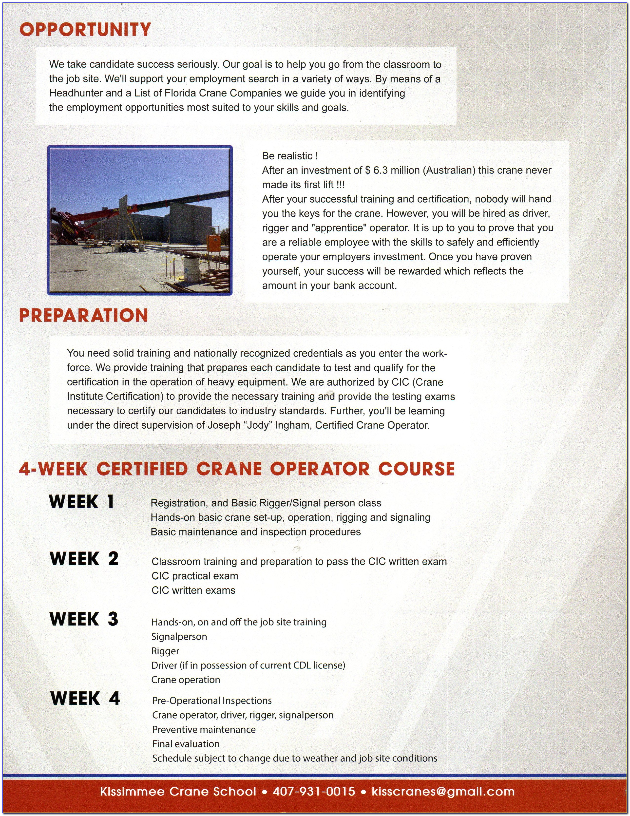Cic Crane Operator Certification