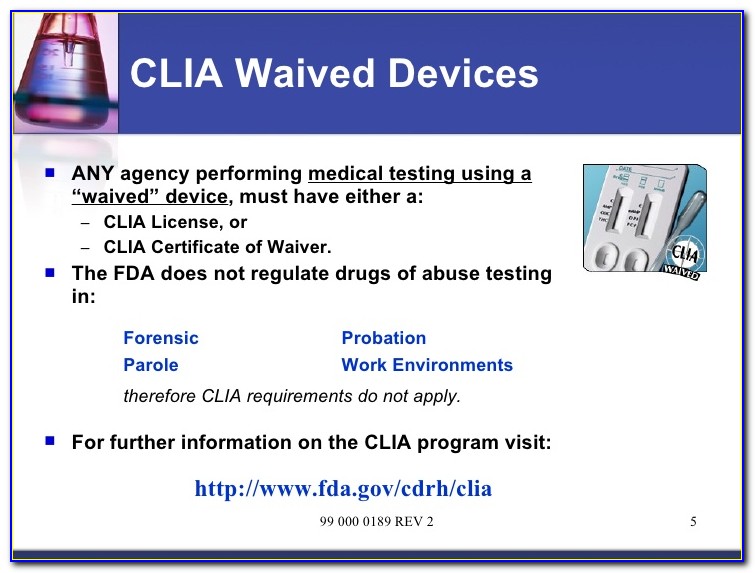 Clia Certificate Of Waiver Or Certificate Of Compliance