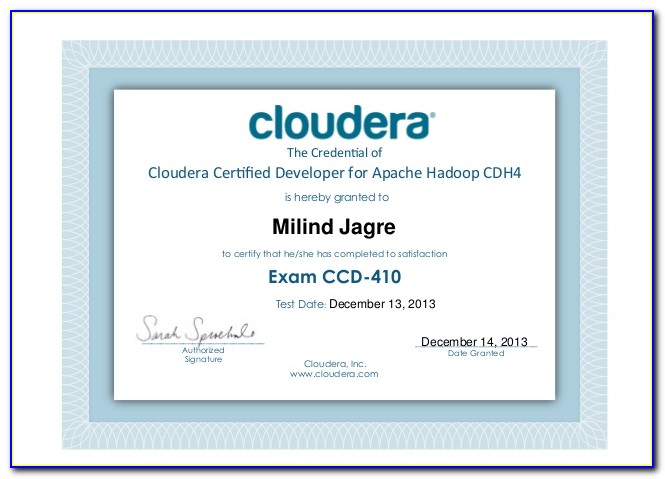 Cloudera Hadoop Certification Cost