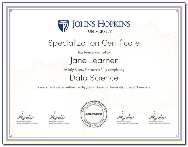 Coursera Johns Hopkins Data Science Certification Cost