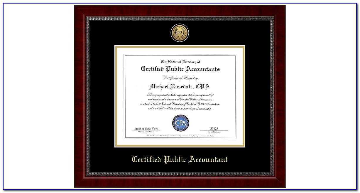 Cpa Certificate Frame Alberta