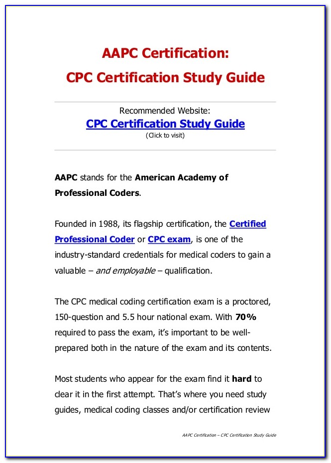 Cpc Certification Study Guide 2020