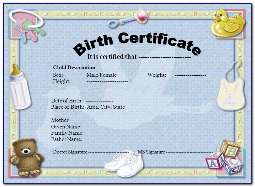 Create A Fake Birth Certificate Online