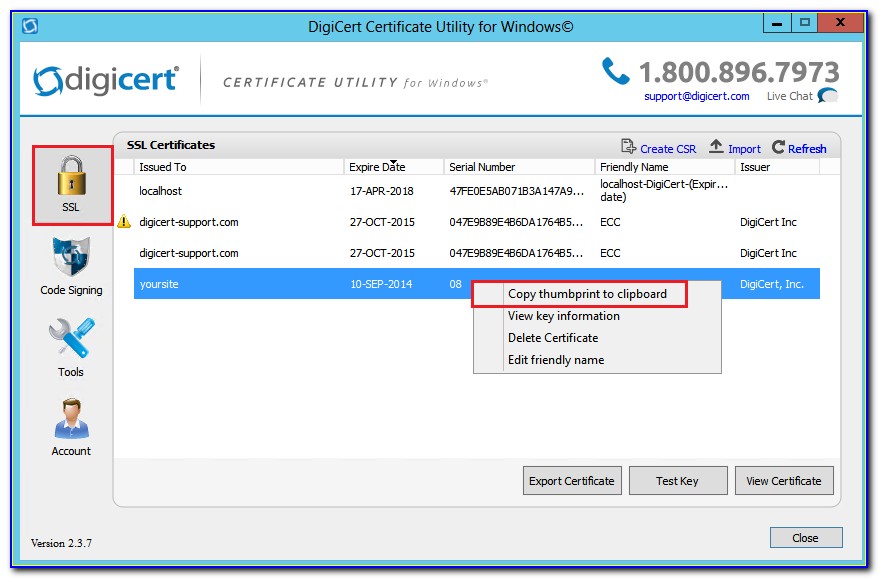 Digicert Certificate Utility For Windows Private Key